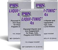 Amazon.com : PRN Pharmacal Liqui-Tinic 4X - Iron and B-Complex Vitamins  Oral Nutritional Supplement for Pets Wellness - Iron Supplement for Cats,  Dogs, Puppies & Kittens - Liver-Flavored - 2 Fl Oz (
