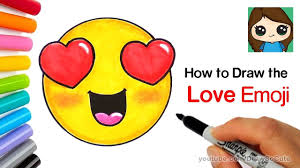 How To Draw The Love Emoji Easy Cute Drawings For Kids Cute Drawings Drawing For Kids
