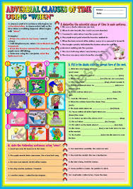 Adverbial clauses of time cause problems for advanced students in various areas. Adverbial Clauses Of Time Using When Key Esl Worksheet By Ayrin