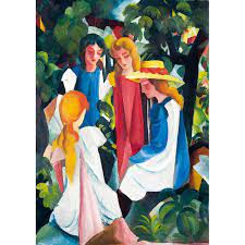 Sale price €36,00 regular price €45,00. Puzzle August Macke Four Girls 1913 1000 Pieces Art By Bluebird Puzzle 60082