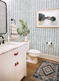 Check out our chevron bathroom selection for the very best in unique or custom, handmade pieces from our shops. Creative Bathroom Wallpaper Ideas That Are Certain To Inspire