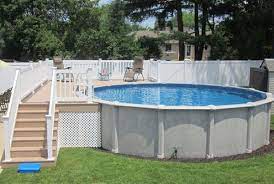 The hooks that come with the net should be flat, so it will be anchored to the pool deck and flat enough not to trip over. 15 Awesome Above Ground Pool Deck Designs Intheswim Pool Blog