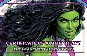 THE SENSATIONAL SHE-HULK #1 Mike Mayhew Studio Variant Cover A Trade Dress  She-Hulk Glow Sig with COA
