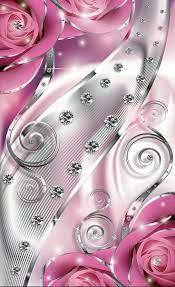 Pin By Malinda Curnutte On Pink Pink Flower Phone Wallpaper Diamond Wallpaper Birthday Wallpaper