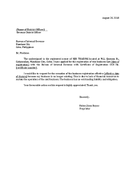 Bir further required its strict observance. Letter Closure Of Business Government Government Information