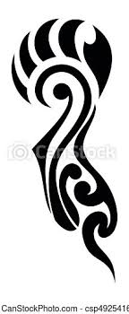 Most of the time hawaiian tribal tattoo designs is made by blending tribal tattoo designs with their cultural significant picture such as spirit animal's image, hawaiian tiki gods and tropical flowers. Tribal Tattoo Design Tribal Drawing For Tattoo And Design Things Canstock