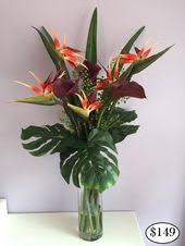Artificial Bird Of Paradise Flower Arrangement Uk Calla Lily Birds Of Paradise Real Touch Flower Arrangements Look And Feel Real An Tropical Flower Arrangements Purple Flower Arrangements Flower Arrangements