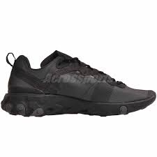 details about nike react element 55 hk running mens shoes black grey bq6166 008