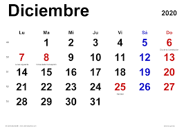 Enero febrero marzo abril mayo junio julio agosto septiembre octubre noviembre diciembre. Calendario Diciembre 2020 Calendarpedia