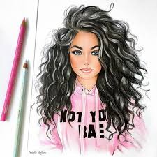 1001 Images Pour Le Dessin Fille Parfait Des Idees Pour Developper Son Creativite Portrait Au Crayon Dessin Coiffure Dessin Fille