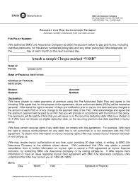 Bmo Pre Authorized Debit Form Fill Online Printable Fillable Blank Pdffiller