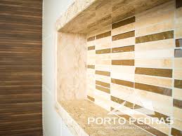 Borda Do Nicho Do Banheiro Em Marmore Travertino Bege Bahia Organizacao Para O Banheiro Banheiro Marmore Ideias Para Banheiro