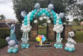 Frozen Party Decorations From Extreme Decorations Balloon Arch With Snowflakes Elsa And O Frozen Balloon Decorations Frozen Birthday Frozen Party Decorations