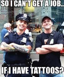 Tattooed And Employed Police Officer Posing In New York City With A Photographer Friend Support Tattoos Piercin Support Tattoo Police Tattoo Police Officer