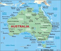 Colored world political map and blank world map. Australia Map Think Twice