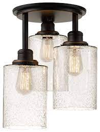 Find flush mount ceiling lights at wayfair. Annecy 3 Light Oil Rubbed Bronze Semi Flush Mount Ceiling Light Flush Mount Ceiling Lighting By Buildcom
