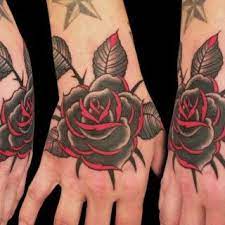 Shading is critical in rose tattoos to add depth for a realistic look. Black And Red Rose Black Red Tattoo Red Rose Tattoo Black Rose Tattoos