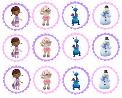 Doc Cupcake Topper Doc Mcstuffins Birthday Party Doc Mcstuffins Birthday Birthday Party Printables Free