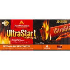 Additionally, some products like crackleflame indoor/outdoor firelogs, you can add on a second log (towards the end of the burn) in an outdoor fire pit or . Pine Mountain Ultrastart Firestarter Logs 6 Pack Fireplacess Com