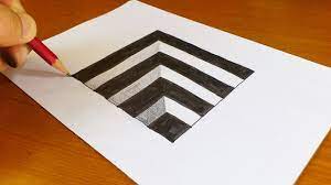 For the first stage, bend the paper to an angle of 90 °. Step By Step Simple 3d Drawings Easy Novocom Top