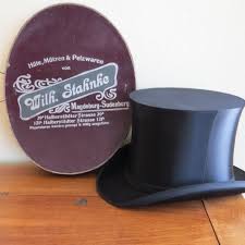 Antique German Silk Top Hat With Original Box Collapsible Etsy Top Hat Antiques Original Box