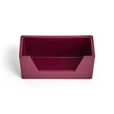 This staples business card holder has eight sections, offering plenty of storage for a variety of cards without taking up a lot of space on a reception desk or counter. Tru Red Business Card Holder Purple Tr55272 At Staples Business Card Holders Red Business Cards Card Holder