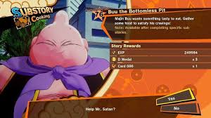 This is a list of the sagas in the dragon ball series combined into groups of sagas involving a similar plotline and a prime antagonist. Buu The Bottomless Pit Side Mission In Dbz Kakarot Dragon Ball Z Kakarot Guide Gamepressure Com