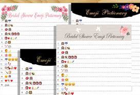 Free printable bridal shower emoji pictionary game. Free Printable Bridal Shower Emoji Pictionary Game