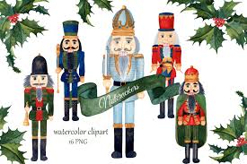Download Watercolor Nutcrackers Christmas Clipart Graphic By S Yanyeva Creative Fabrica SVG Cut Files