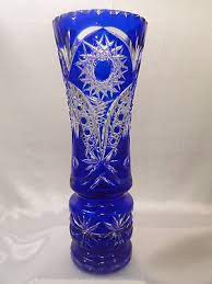 Find best value and selection for your vintage bohemian lead crystal cobalt blue cut to clear art glass vase stars fans search on ebay. Pin On Favorite Crystal Glass Pottery China And Porcelian