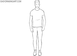 Draw a realistic human man. How To Draw A Human Easy Drawing Art