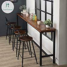 louis fashion bar tables american solid wood wall table simple coffee shop modern simple home bar table coffee shop tables bar table