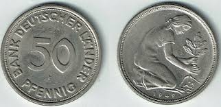 Detailed information about the coin 50 pfennig, federal republic of germany, with pictures and collection and swap management: Brd Deutschland Bank Deutscher Lander 50 Pfennig 1949 F Erhaltung Siehe Scan Vorzuglich Ma Shops