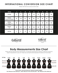 Collectif Size Chart