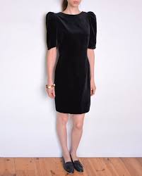 80 39 S Velvet Dress With Puffy Sleeves 80 39 S Black Velvet Mini Dress Little Black Dress E Little Black Dress Cocktail Evening Dresses Mini Velvet Dress