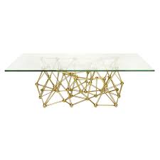 Gold Leaf Iron Coffee Table Base W 36 X 60 Glass Top Luxury Coffee Table Coffee Table Iron Coffee Table