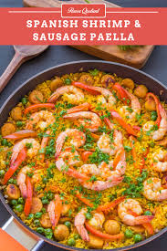 Sausage Shrimp Paella Video Recipe Flavor Quotient This Easy Recipe Of Sausage And Shrimp Paella Shrimp Paella Shrimp Sausage Shrimp Appetizer Recipes