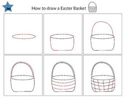 You can't tell right now but that overlapped look is a cloth that lines the inside of the basket. Directed Drawing Easter Basket By Taylor S Tidbits Tpt