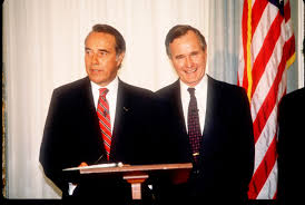 Refused to sign taxpayer protection pledge. George H W Bush And Bob Dole Unite For Pearl Harbor At 75 Time