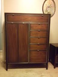 Vintage Drexel Chifforobe Nightstand A Vintage Chifforobe Dresser Armoire Wardrobe And Nightstand By Drexel 56 H X 42 W X 19 Furniture Dresser Decor