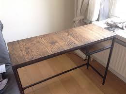 Vittsjo Laptop Table Upgrate To Industrial Style Bureau Ikea Vittsjo Ikea Hack Vittsjo Ikea