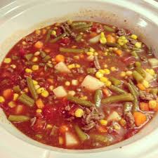 A way to use up some vegetable leftovers. Easy Crock Pot Vegetable Beef Soup Get Fit Over Time