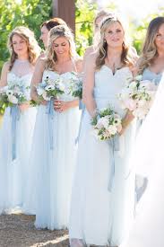 Get That Spring Feeling At This Whimsical Winery Wedding Blue Wedding Dress Royal Light Blue Bridesmaid Dresses Pastel Bridesmaid Dresses