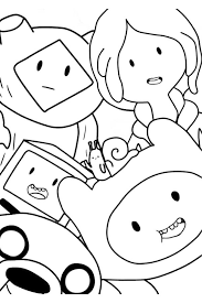 Supercoloring.com is a super fun for all ages: Coloring Of The Characters Of The Animated Series Adventure Time Razukraski Com