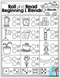 Roll Read And Dot An L Blend Word And Tons Of Other Fun Printables Phonics Blends Worksheets Blends Worksheets Consonant Blends Worksheets