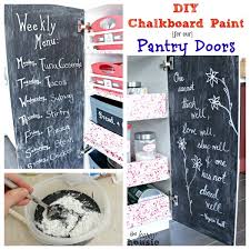 As with regular chalk paint, it is important to make sure the surface you're painting is clean before applying the paint. Diy Chalkboard Paint For Our Pantry Doors The Happy Housie