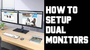 If your monitor has a different type of connection than the available port on your computer, use a simple cable adapter to make the. Easy How To Setup Dual Monitors How To Setup Two Monitors On One Computer Windows 10 Pc Youtube