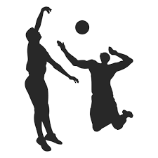 Download Male Volleyball Players Silhouette Transparent Png Svg Vector File