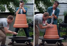The bricks can come in handy if the wheels do not work or if you prefer your fire pit to be stationary. Diy Pizza Oven Made Out Of Terracotta Pot And Wheelbarrow