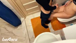 Classmates Take Turns on My Girlfriend after College Party in the Toilet